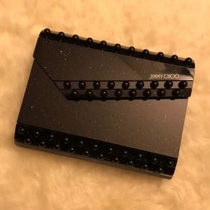 Jimmy Choo Black Studded Clutch